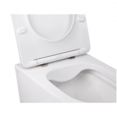 Унітаз підвісний Qtap Swan безобідковий Ultra Quiet з сидінням Soft-close QT16335179W Унітаз підвісний Qtap Swan безобідковий Ultra Quiet з сидінням Soft-close QT16335179W